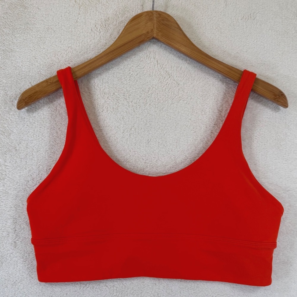 Lululemon Align Bra Sz 12 Light Support Nulu Solar Orange Yoga Reversible W2CYOS